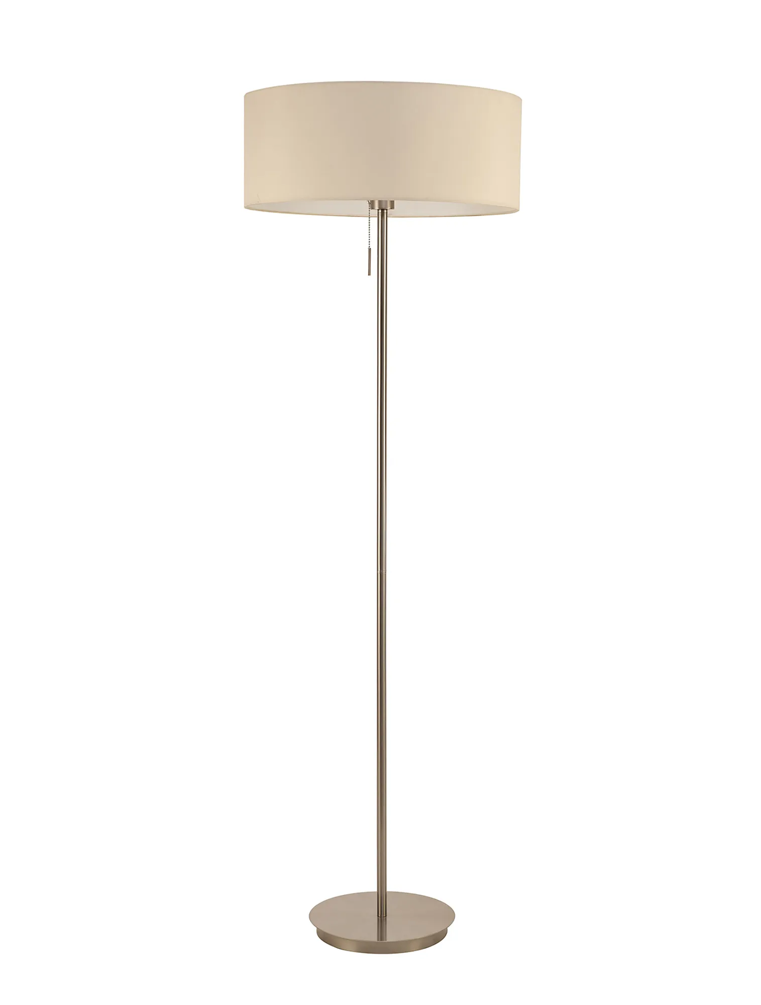Baymont 50cm Pendant 1 Light Satin Nickel, Ivory Pearl, Frosted Diffuser DK0303  Deco Baymont SN IV